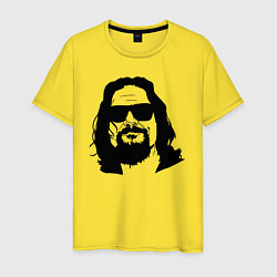 Футболка хлопковая мужская Большой Лебовски Big Lebowski, цвет: желтый