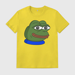 Футболка хлопковая мужская Лягушонок Пепе, цвет: желтый