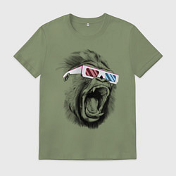 Футболка хлопковая мужская Дикая горилла, цвет: авокадо