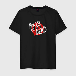 Футболка хлопковая мужская Punk’s Not Dead, цвет: черный