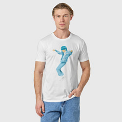 Футболка хлопковая мужская Blue boi k t, цвет: белый — фото 2