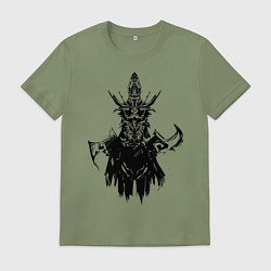 Футболка хлопковая мужская Мортред Phantom Assasin DOTA2, цвет: авокадо