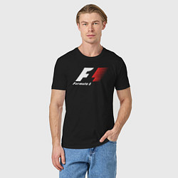 Футболка хлопковая мужская Formula 1, цвет: черный — фото 2
