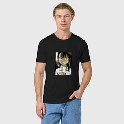 Футболка хлопковая мужская Пёт сочок!, цвет: черный — фото 2