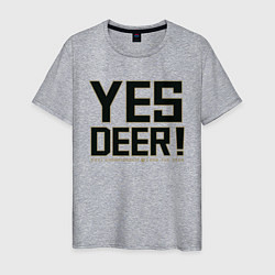 Футболка хлопковая мужская Yes Deer!, цвет: меланж