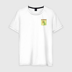 Футболка хлопковая мужская Герб города Нитроэмальск, цвет: белый