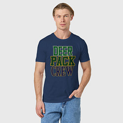Футболка хлопковая мужская Deer Pack Crew, цвет: тёмно-синий — фото 2