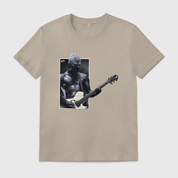 Футболка хлопковая мужская Уэс, цвет: миндальный