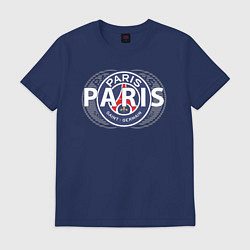 Футболка хлопковая мужская PSG Core Wordmark Graphic New 202223, цвет: тёмно-синий