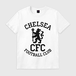 Футболка хлопковая мужская Chelsea CFC, цвет: белый
