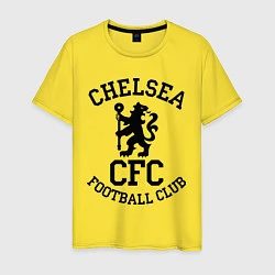 Футболка хлопковая мужская Chelsea CFC, цвет: желтый