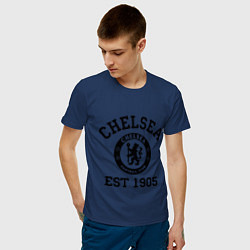 Футболка хлопковая мужская Chelsea 1905 цвета тёмно-синий — фото 2