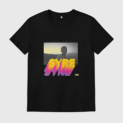 Футболка хлопковая мужская SYRE, цвет: черный