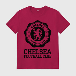 Футболка хлопковая мужская Chelsea FC: Emblem, цвет: маджента