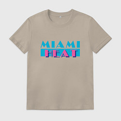 Футболка хлопковая мужская Майами Хит, цвет: миндальный