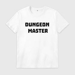 Футболка хлопковая мужская Dungeon Master, цвет: белый