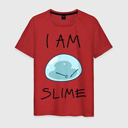 Футболка хлопковая мужская I AM SLIME, цвет: красный