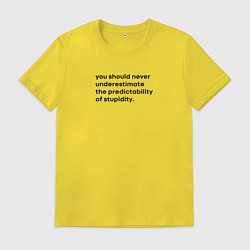 Футболка хлопковая мужская Snatch: Цитата из фильма, цвет: желтый