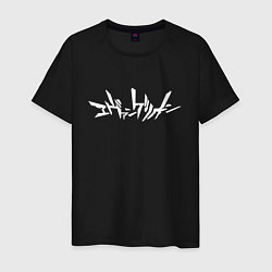 Футболка хлопковая мужская EVANGELION, цвет: черный