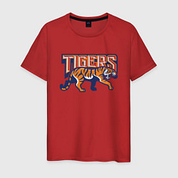 Футболка хлопковая мужская Tigers, цвет: красный