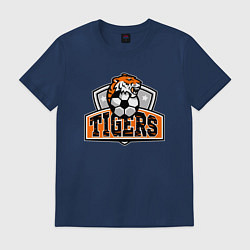 Футболка хлопковая мужская Football Tigers, цвет: тёмно-синий