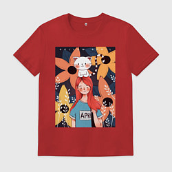 Футболка хлопковая мужская Hello april, цвет: красный