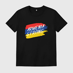 Футболка хлопковая мужская Сильная Армения, цвет: черный