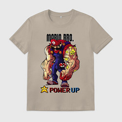 Футболка хлопковая мужская Big Mario, цвет: миндальный