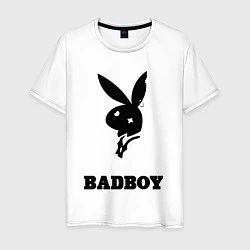 Футболка хлопковая мужская BAD BOY PLAYBOY, цвет: белый