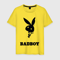 Футболка хлопковая мужская BAD BOY PLAYBOY, цвет: желтый