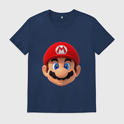 Футболка хлопковая мужская MarioHead, цвет: тёмно-синий