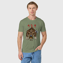 Футболка хлопковая мужская Разнос на 121, цвет: авокадо — фото 2