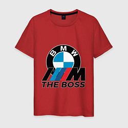 Футболка хлопковая мужская BMW BOSS, цвет: красный