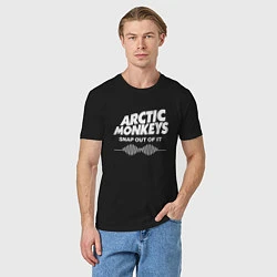 Футболка хлопковая мужская Arctic Monkeys, группа, цвет: черный — фото 2