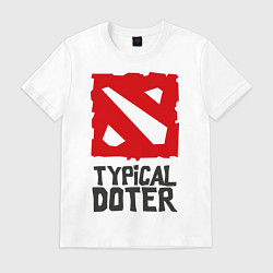 Футболка хлопковая мужская Typical Doter, цвет: белый