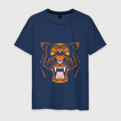 Футболка хлопковая мужская Mood Tiger, цвет: тёмно-синий