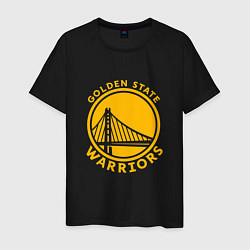 Футболка хлопковая мужская Golden state Warriors NBA, цвет: черный