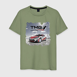 Футболка хлопковая мужская Toyota TMG Racing Team Germany, цвет: авокадо