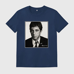 Футболка хлопковая мужская Аль Пачино Al Pacino, цвет: тёмно-синий