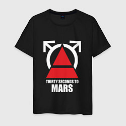 Футболка хлопковая мужская 30 Seconds To Mars Logo, цвет: черный