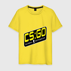 Футболка хлопковая мужская CS:GO Новая эра, цвет: желтый