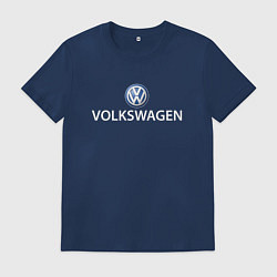 Футболка хлопковая мужская VOLKSWAGEN LOGO, цвет: тёмно-синий