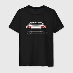 Футболка хлопковая мужская Nissan GT-R r35, цвет: черный