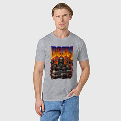 Футболка хлопковая мужская DOOM 64, цвет: меланж — фото 2