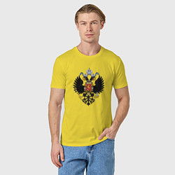 Футболка хлопковая мужская Черный орел Российской империи, цвет: желтый — фото 2