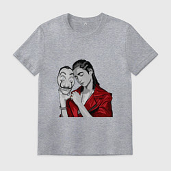 Футболка хлопковая мужская Nairobi Mask, цвет: меланж