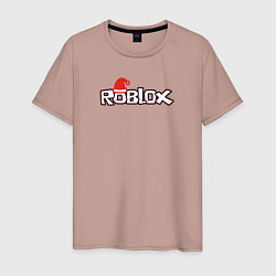 Футболка хлопковая мужская Logo RobloX, цвет: пыльно-розовый
