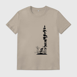 Футболка хлопковая мужская Бревет МТБ, цвет: миндальный