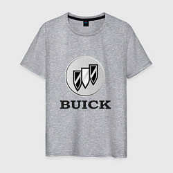 Футболка хлопковая мужская Gray gradient Logo Buick, цвет: меланж