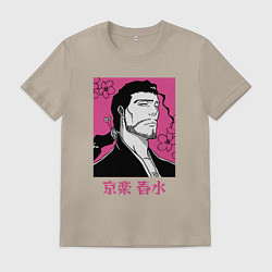 Футболка хлопковая мужская Капитан Сюнсуй, цвет: миндальный